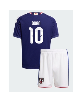 Billige Fotballdrakt Japan Ritsu Doan #10 Replika Hjemmedraktsett Barn VM 2026 Kortermet (med bukser)